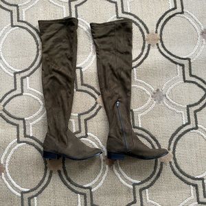Over the knee suede boots from Aldo - Size 6 - Olive Green